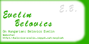 evelin belovics business card